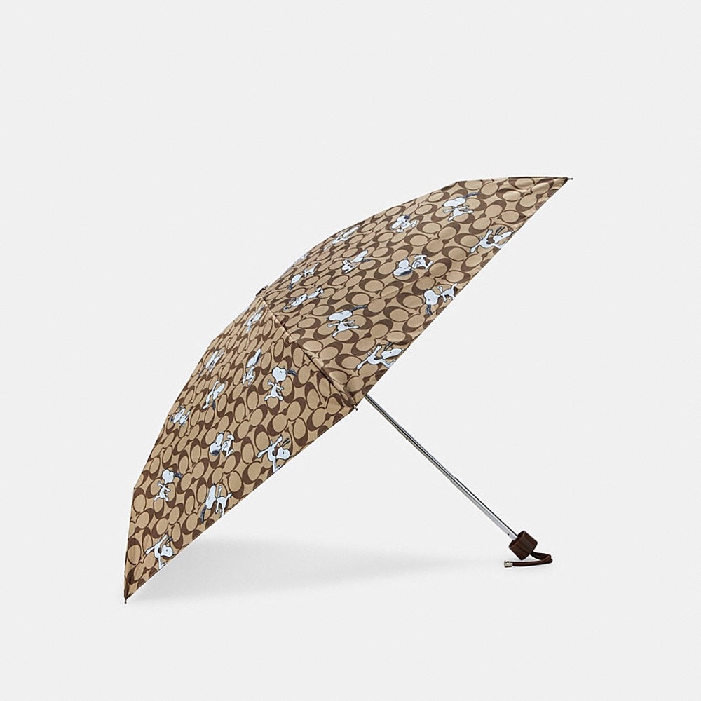 NWT! Coach X Peanuts Mini Umbrella In Sig Snoopy